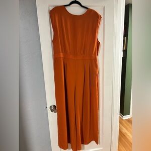 Emery Rose Orange Sleeveless Jumpsuit (3XL)